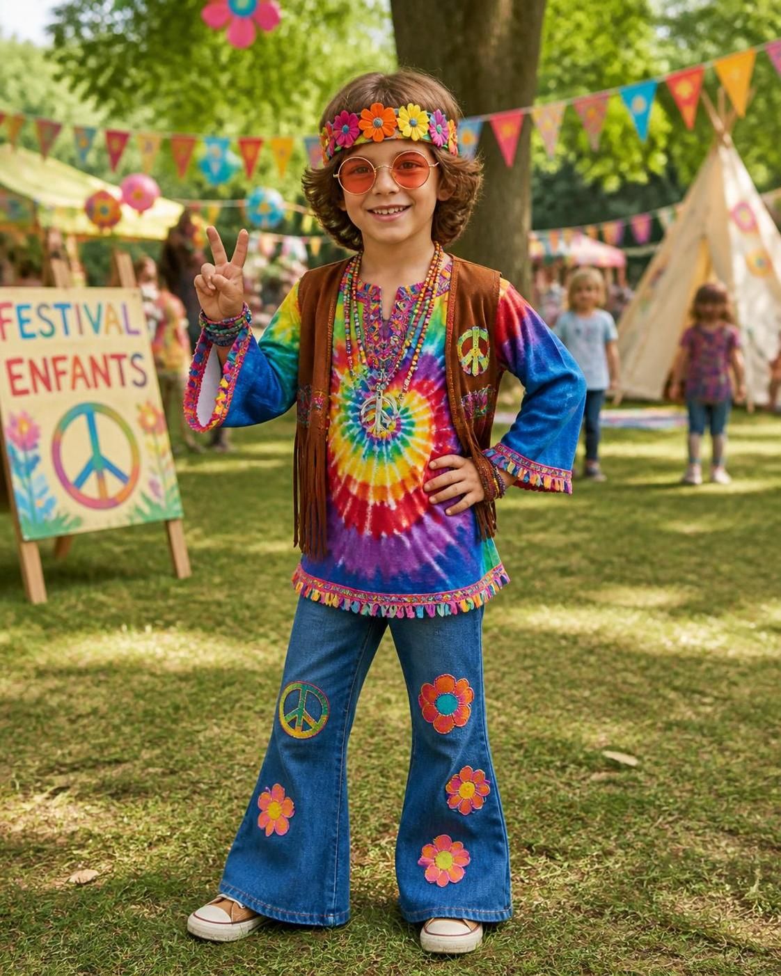 découvrez des idées originales de déguisements hippie pour enfant afin de créer un look rétro réussi, coloré et rempli de bonne humeur pour toutes les occasions festives.