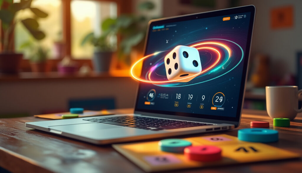 lancez un dé en ligne pour apprendre facilement les notions de plus et de moins à travers un jeu interactif et ludique.