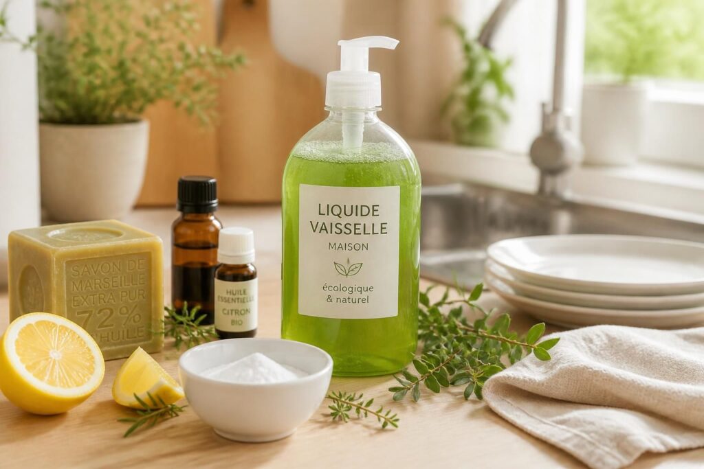 apprenez à fabriquer votre liquide vaisselle maison efficace et écologique à petit prix, pour une cuisine propre tout en respectant l'environnement.
