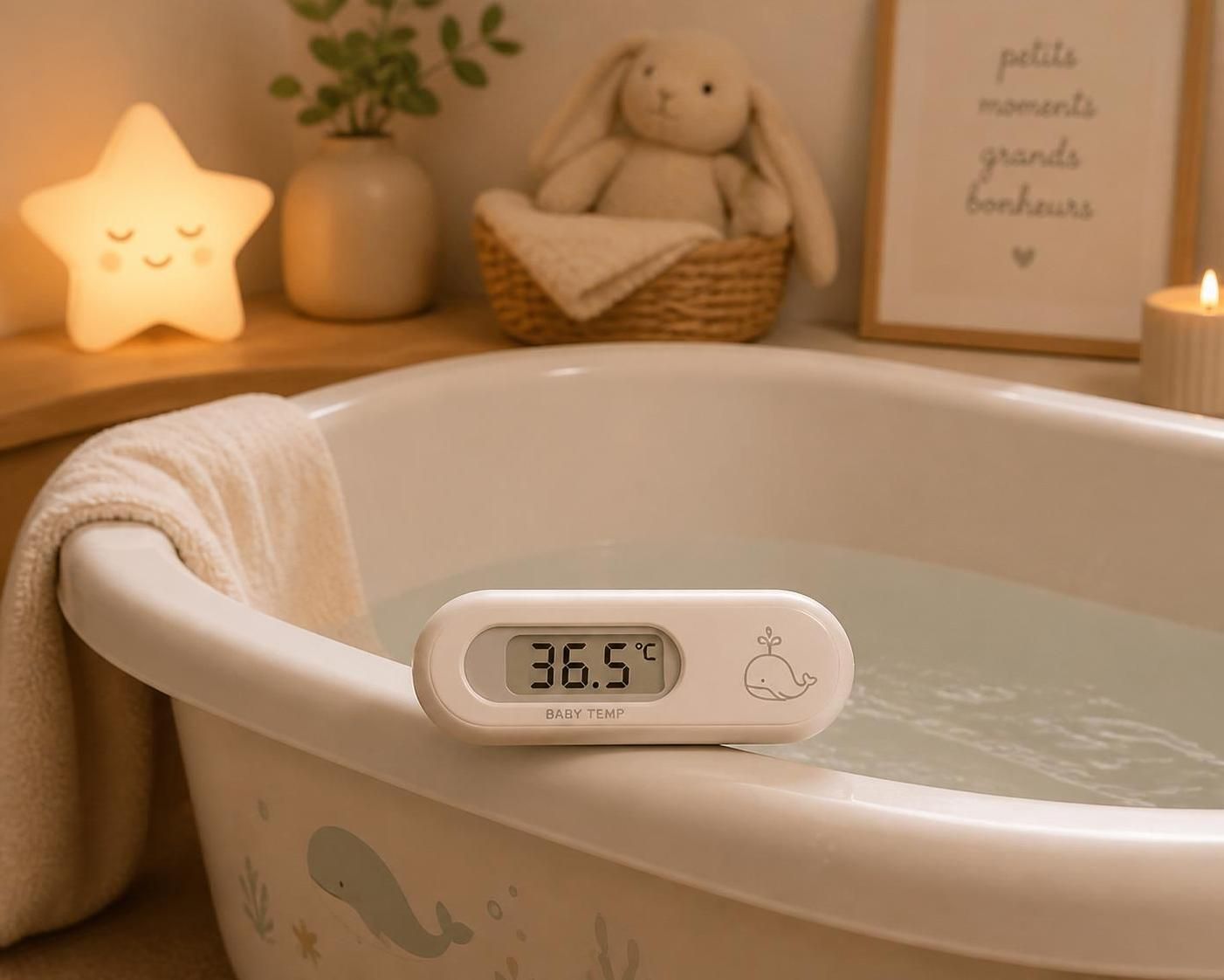 découvrez comment choisir le thermomètre de bain parfait pour bébé afin de garantir une température de l'eau sécurisée et confortable lors du bain.