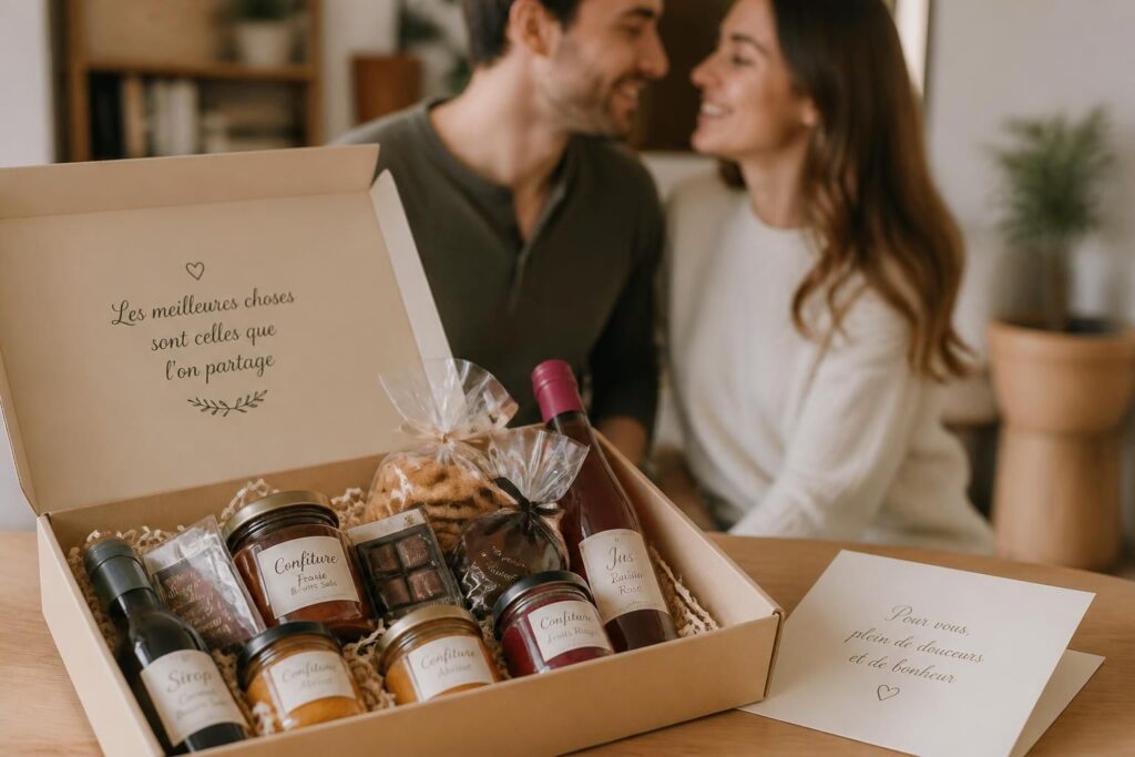 découvrez nos box cadeau couple pas cher avec des idées gourmandes et personnalisées, parfaites pour offrir un moment de douceur et de complicité à deux.