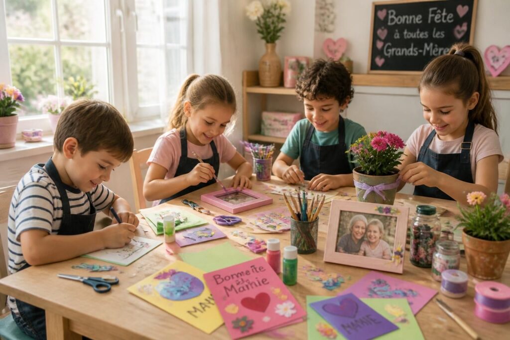 découvrez des idées simples et créatives de cadeaux faits main pour la fête des grands-mères, à réaliser facilement avec les enfants pour un moment de partage inoubliable.
