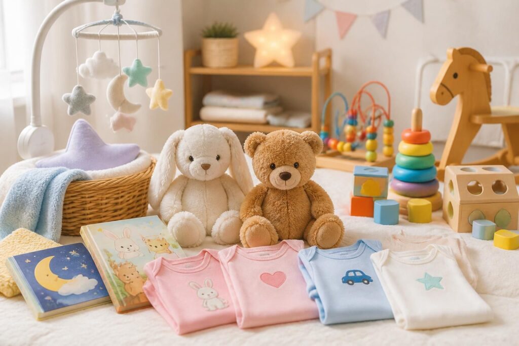 découvrez des idées de cadeaux personnalisés pour bébé, uniques et adaptés à l'âge, pour fille ou garçon. offrez un présent original qui marquera les premiers moments de leur vie.