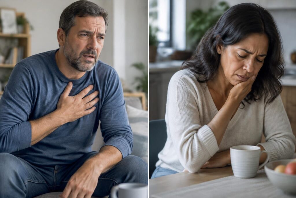 douleur thoracique, essoufflement, nausées… découvrez les signes d’un mini-infarctus chez l’homme et la femme et quand appeler les urgences.